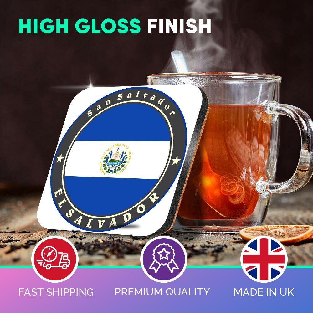 4 x Boxed Square Coasters El Salvador Flag Central America 9235 eBay