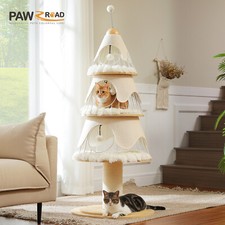 PAWZ Road 51.2  Modern Cat Tree Tower Thick Scratching Post Heavy Duty Furniture