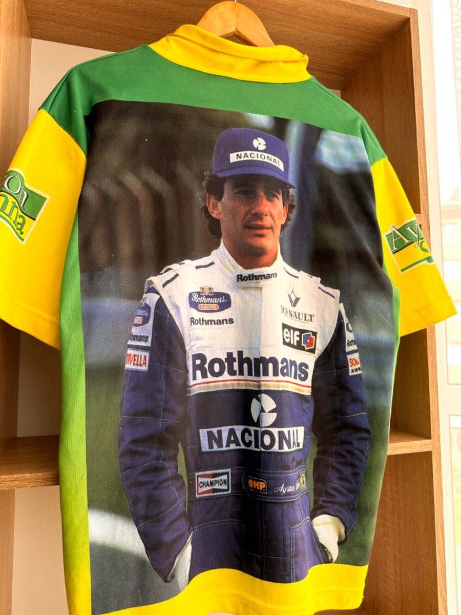 VTG Ayrton Senna Williams Rothmans Racing Jersey T-Shirt | eBay