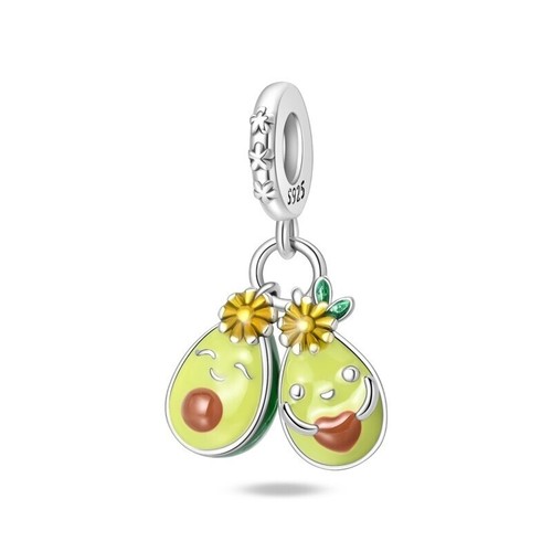 KUNSIR 925 Sterling Silver Beads Charm Food Charm Pendant For Bracelet DIY Charm - Picture 20 of 126