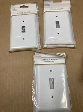 allen + roth Wall Plate 3.14 In x 0.22 In x 4.88 In White finish