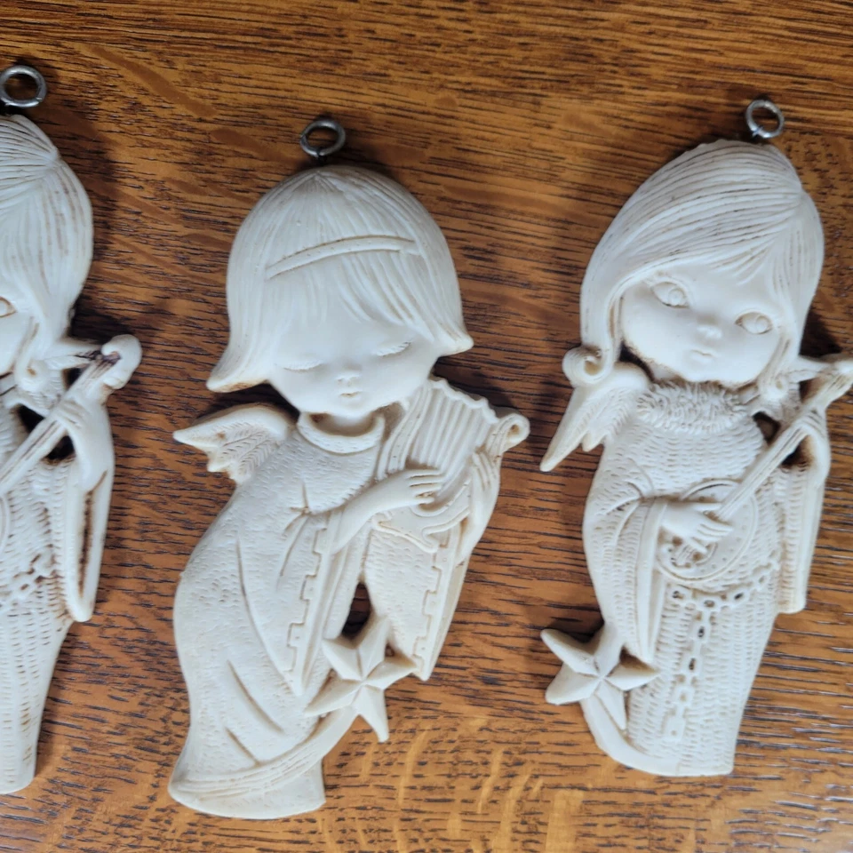 Instrumentos Ángeles Años 70 De Colección Decoración Pared Colgantes México Kitsch Decoración, Navidad Foto 4 de 4