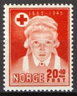 Norway 1945, NK 342, Red cross anniversary surtax MNH, Mi 307. Sc#B42