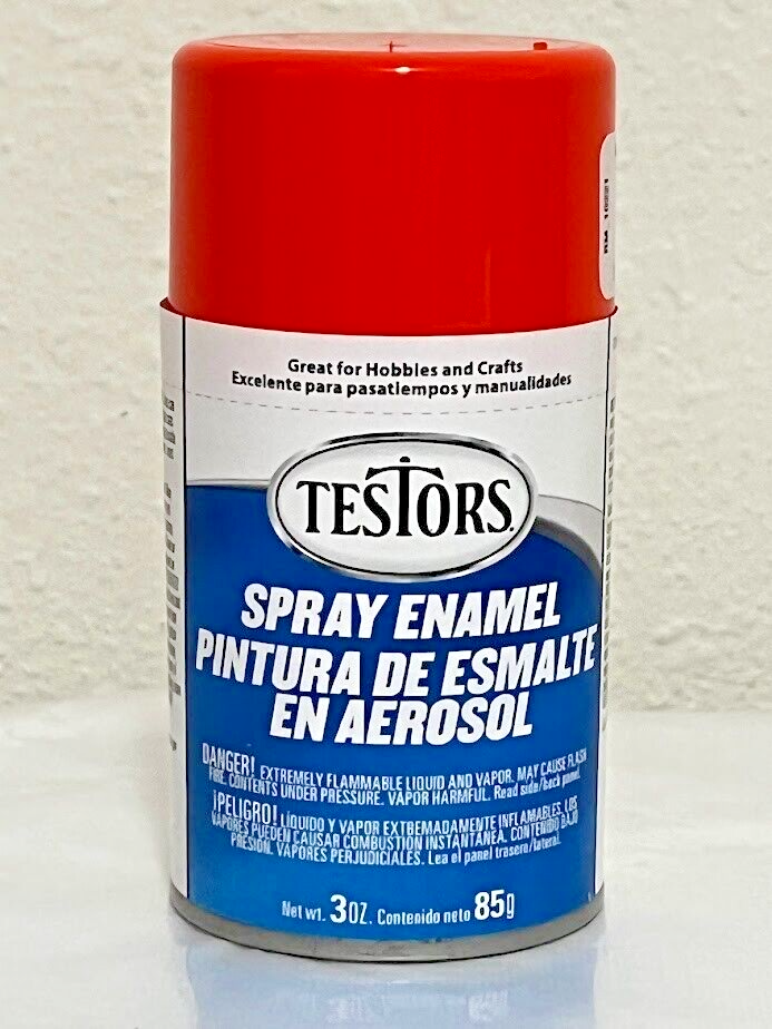 Testors Spray Paint Gloss Competition Orange 1628 Enamel 3oz Hobby