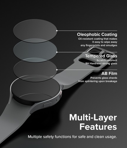 Ringke Galaxy Watch 6 40mm Tempered Glass Screen Protector - 第 8/15 張圖片