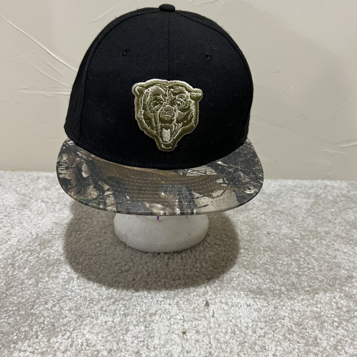 New Era 59FIFTY Chicago Bears Camouflage Hat USA Flag Fitted 5/8