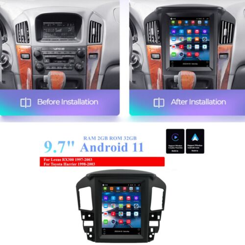 9.7''Android 11 Car Stereo Radio Navi For Toyota Harrier 1998-03 Support Carplay - Picture 1 of 23