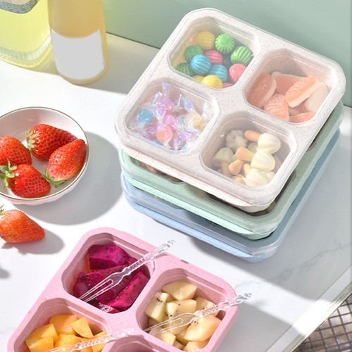 Contenitori snack bambini 4 pezzi scomparto per bambini divisi - Foto 8 di 12