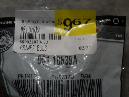 PRIMER BULB MTD YARD MACHINES CRAFTSMAN TROY BILT CUB CADET SNOWBLOWERS - Picture 2 of 6