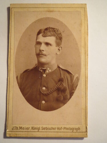 Eger - Franzensbad - Weiden - Soldat in Uniform - Portrait / CDV - Bild 1 von 1