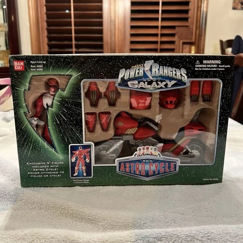 Vintage 1998 Power Ranger Lost Galixy Red AstroCycle Set New in box Factory seal