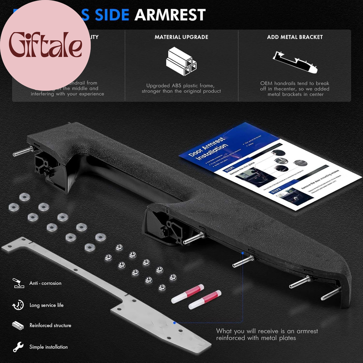 22818465 Front Left Driver Side Armrest Repair Kit Fit for Chevy 22818465 Front Left Driver Side Armrest Repair Kit Fit for Chevy