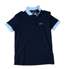 Emporio Armani EA7 Black White Polo Shirt Medium
