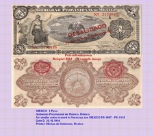 MEXIKO   MEXICO  1 Peso  1914 aUnc P S701b 71185##
