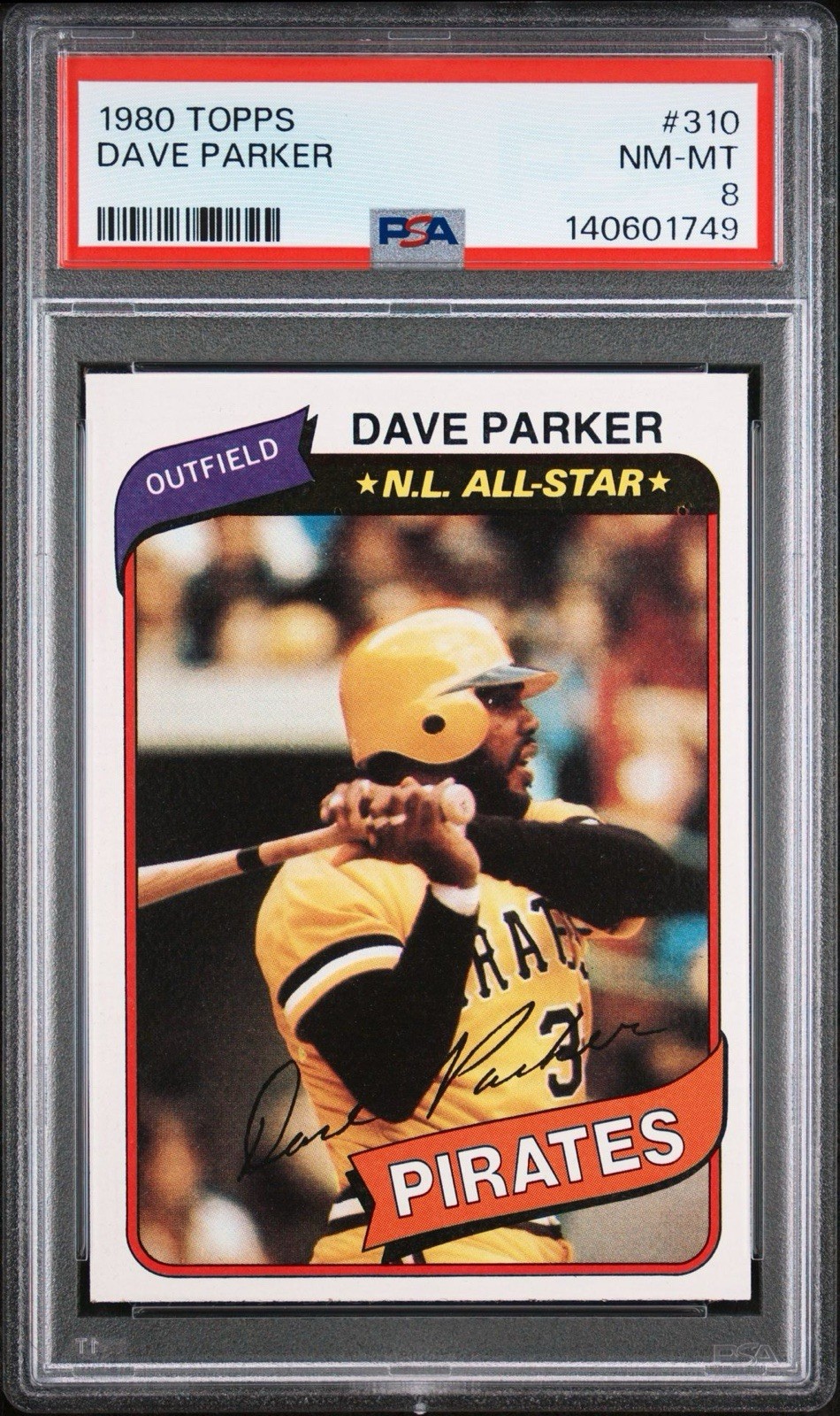1980 TOPPS - DAVE PARKER #310 PSA 8 NM-MT - PITTSBURGH PIRATES - HOF
