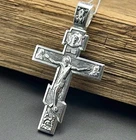 Orthodox Christian Silver 925 Cross For Men Handmade Faith Jewellery