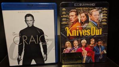 Daniel Craig James Bond 4-Film Blu-ray & Knives Out 4K Ultra HD Lot Slipcover