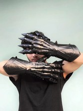 Medieval Spiked Dragon Claw Gauntlets Gloves: Black Gothic Armor, Cosplay Costum