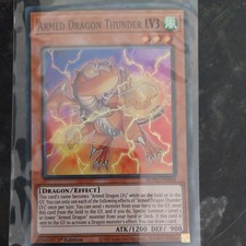 Yu-Gi-Oh! BLVO-DE004 Bewaffneter Drache Donner LV3 (1. Auflage) Super selten, LICHTSPIEL