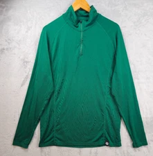 REI Co-Op Men’s Large Green 1/4 Zip Shirt Hiking Outdoors Base Layer Pullover