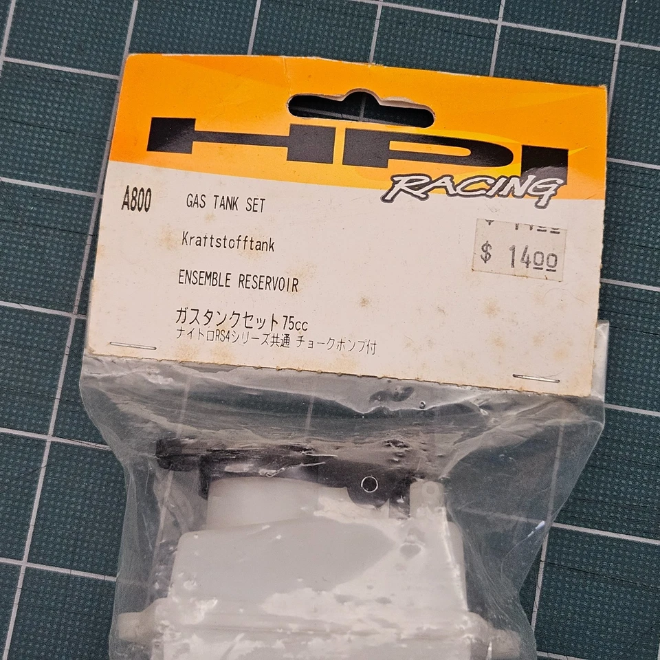 Vintage HPI Super Nitro Mini RS4 RTR Racer 75cc Fuel Gas Tank Set & Primer A800 - Image 2 of 4
