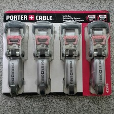 Porter Cable 1.5″ X 16′ Rachet Tie Down Set of 4 straps Rust Corrosion 42398