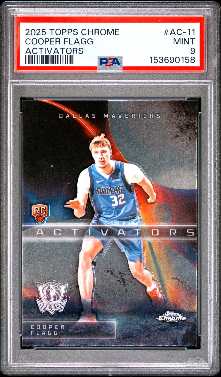 2025 TOPPS CHROME ACTIVATORS #AC-11 COOPER FLAGG PSA 9