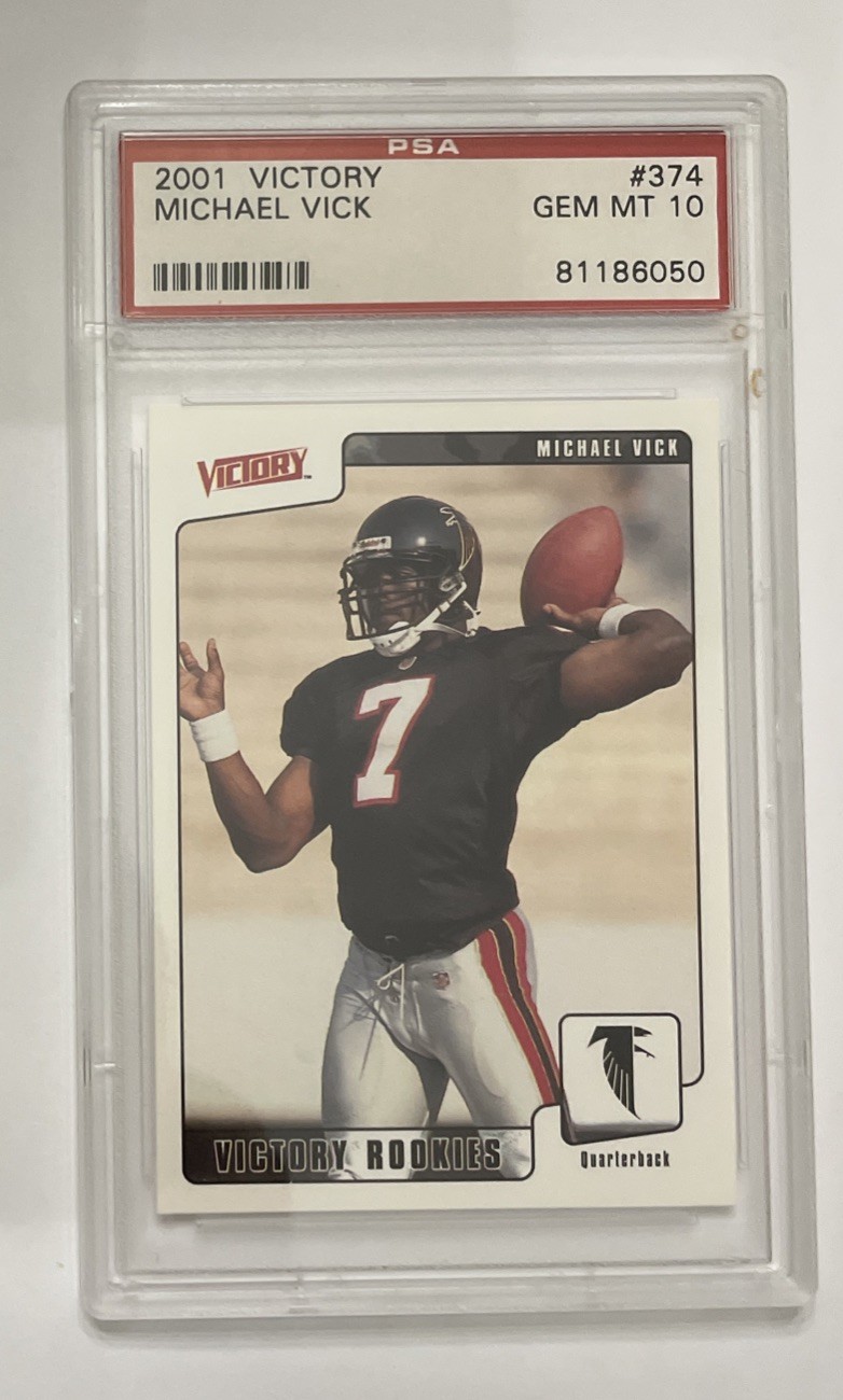 2001 Upper Deck Victory MICHAEL VICK Rookie Card #374 Falcons PSA 10 Gem Mint