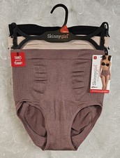 Skinny Girl 3 Pk Shaping Seamless Briefs S Tummy Toning Panel Brown Tan Black