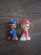 Lot 2 2024 Spin Master PAW PATROL Pups Chase And Marshall figures cake toppers