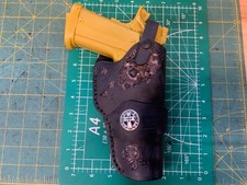 Handmade Leather 1911 TCM Holster Custom Carving