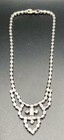 Vintage Rhinestone Choker Necklace Art Deco Design Clear Stones 14” — photo 4