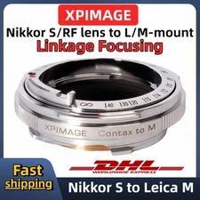 XPIMAGE Contax RF-M adapter for Nikkor S Lens to Leica M Macular linkage Foucs