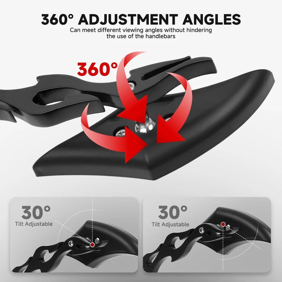 Espejos retrovisores antirreflejos para motocicleta Victory Cross Country Magnum Jackpot Foto 4 de 4