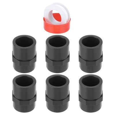 Für SCH80 6x 1/2'' Adapter Fitting Dunkelgrau Slip Coupling