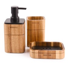 Bathroom Accessories Set 3 Piece Bath Ensemble Includes Soap Dispenser Bathroom