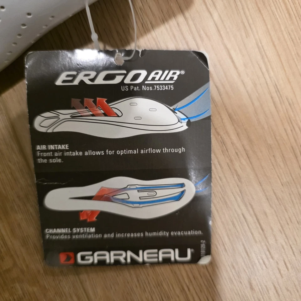 Nuevo Louis Garneau Tri X-Lite II Carbono Bicicleta de Carretera Zapatos 39.5 Blanco Azul Triatlón Foto 2 de 4