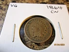 1864 COPPER NICKEL INDIAN CENT VERY GOOD   TT
