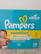 pampers swaddlers disposable diapers size 2 - 148 Count 