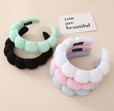 Women Spa Headband for Washing Face Makeup Headband Puffy Sponge Headbands