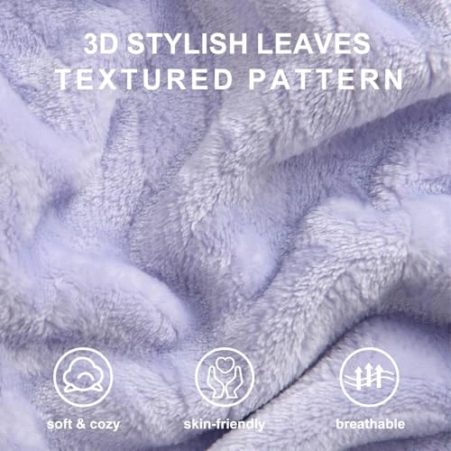  Чехол на подушку 21x54 дюйма, супермягкие и уютные листья текстурированный флис  - Изображение 4 из 4