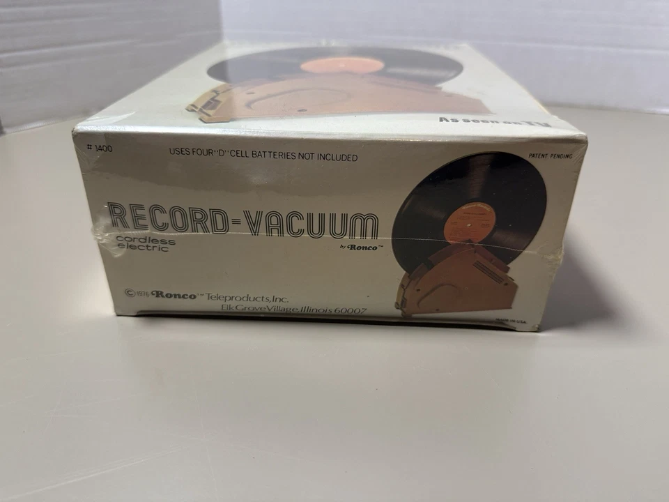 Vintage RONCO Record Vacuum LP Vinyl Cleaner  1976 NEW SEALED Rare As Seen on TV - Image 4 of 4