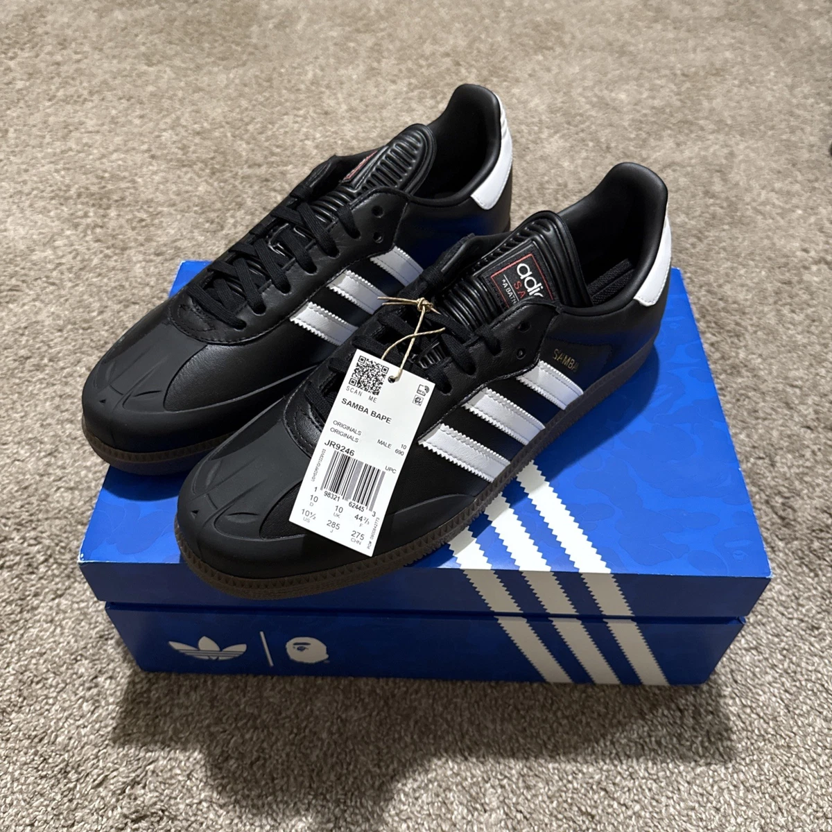 BAPE x adidas Samba Black White Gum for Sale | Authenticity