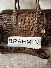 Brahmin Spencer Duffle Travel Companion~ Cappuccino Brown ~Effortlessly Chic NWT
