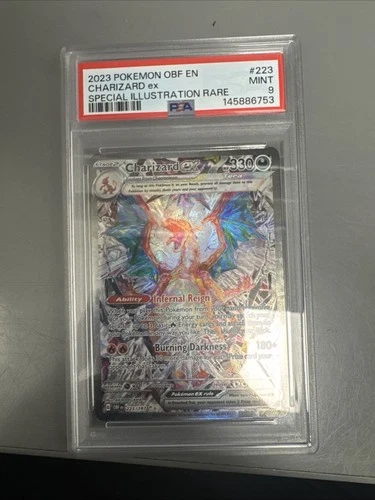 2023 Graded PSA 9.0 Charizard EX #223 Pokemon Obsidian Flames