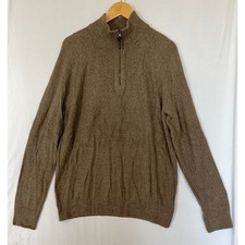 Banana Republic 1/4 Zip Wool Blend Sweater Mens Size Large Preppy Classic