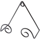 Bard's Black Wrought Iron Wall Mountable Tray Hanger, 6.25" H x 7.5" W x 3.5" D