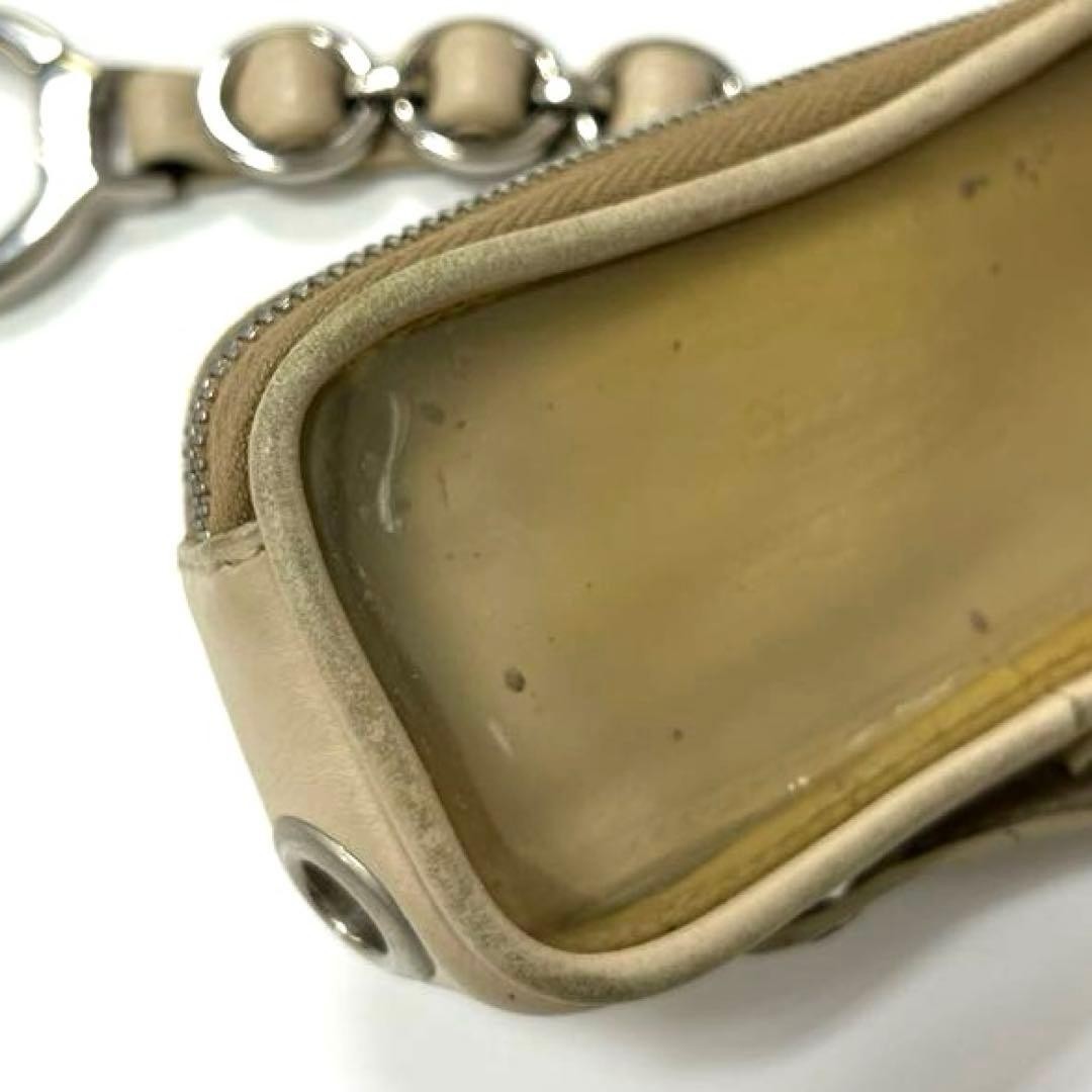 CHRISTIAN DIOR Romantic Trotter Light Beige Key Ring Pouch thumbnail 11