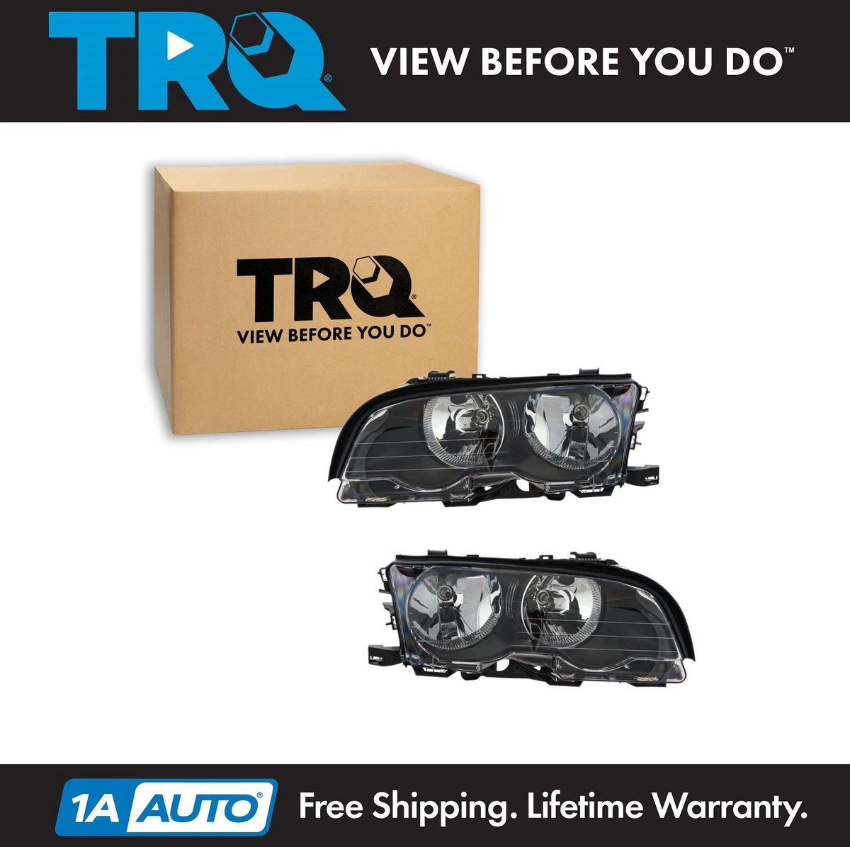 Lente Faro Bmw E46 Cubierta De Lente Para Faro BMW E46 3 Series 1998-2001 - Par Izquierdo/Derecho, Transparente Cubiertas Faros Bmw E46