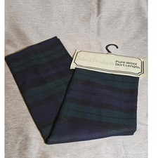 Vintage Select Products Pure Wool Skirt Length Made in UK Plaid Blue Green